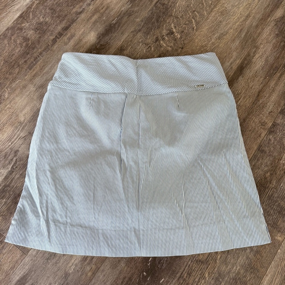 SC&CO Comfortable Stretch Double Wraparound Skort - Striped Blue & White - Picture 6 of 9